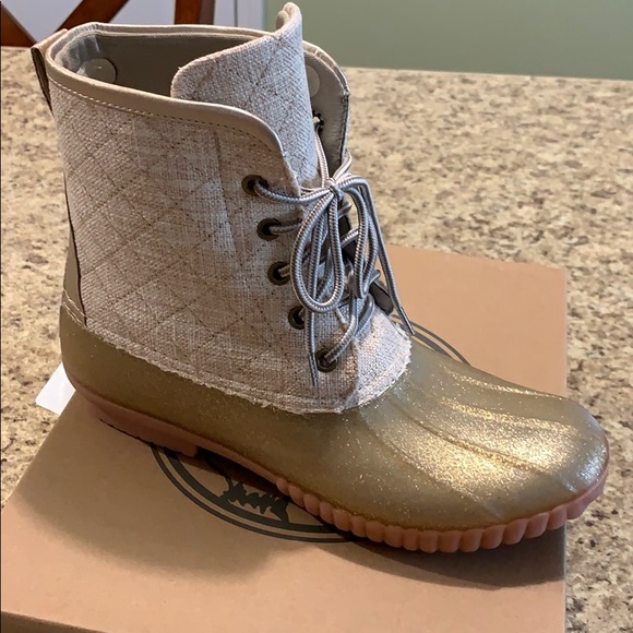 duck boots glitter